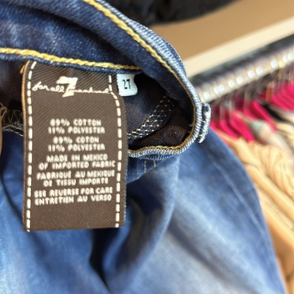 7 For All Mankind skinny blue jeans size 27​ - Picture 2 of 3